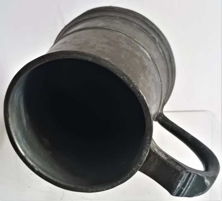 Antique English Pewter Half Pint Mug~ Gaskell & Chambers