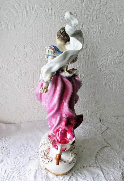 Pair of Royal Doulton Porcelain Figurines ~ Harlequin ~ HN 2737 & Columbine ~ HN 2738