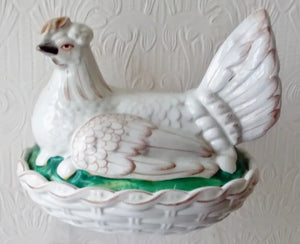 Hen On Nest Egg Basket