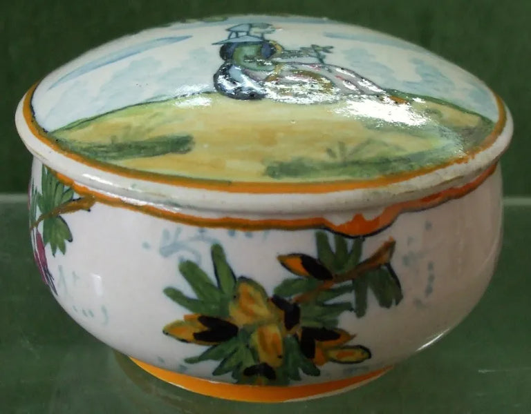 Vintage Henriot Quimper French Faience Box & Cover