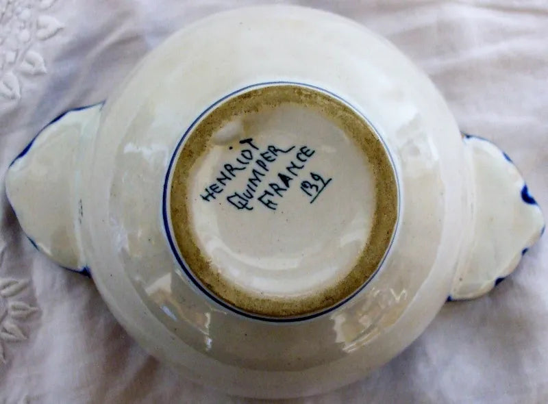 Vintage Henriot Quimper French Faience Ecuelle