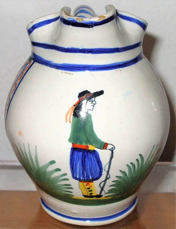 Vintage Henriot Quimper French Faience Jug
