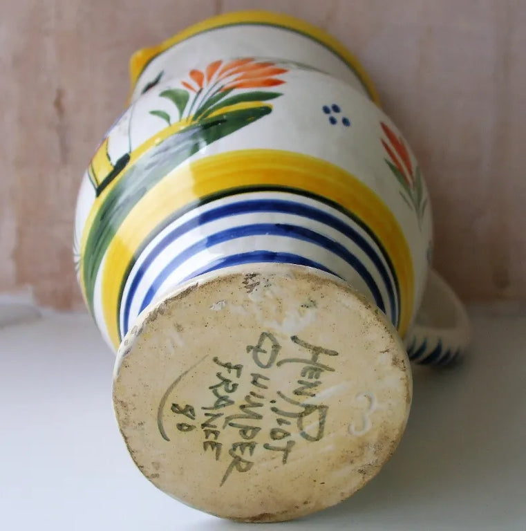 Vintage Henriot Quimper French Faience Jug – Applecross Antiques
