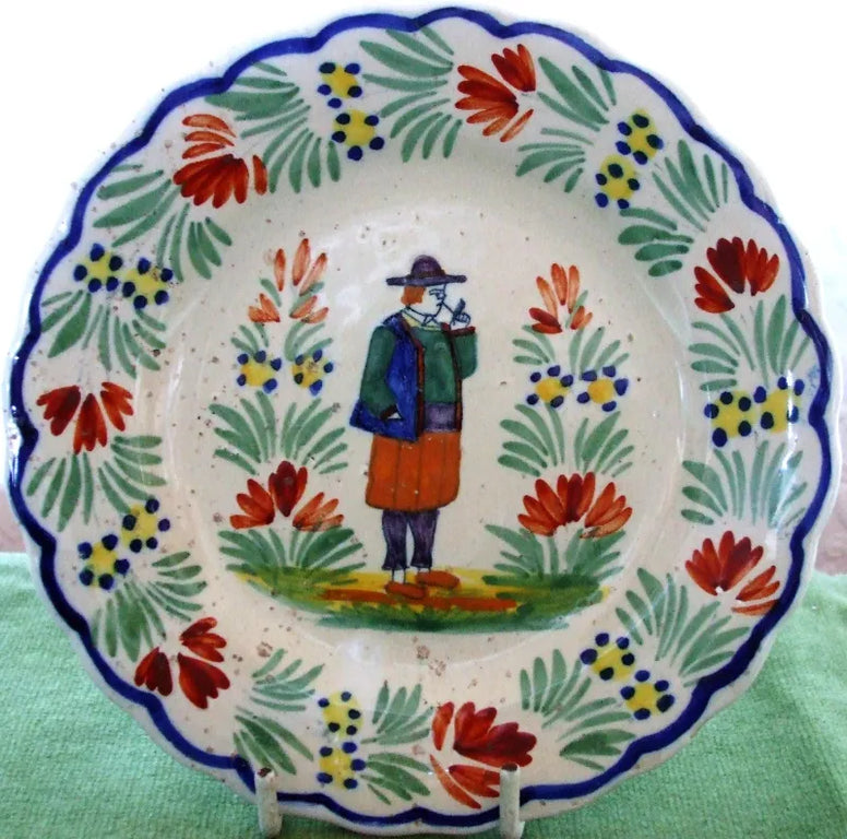 Vintage Henriot Quimper French Faience Plate
