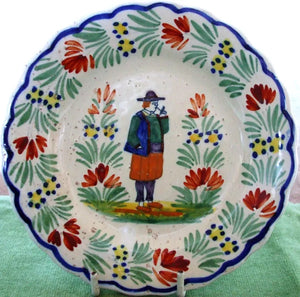 Vintage Henriot Quimper French Faience Plate