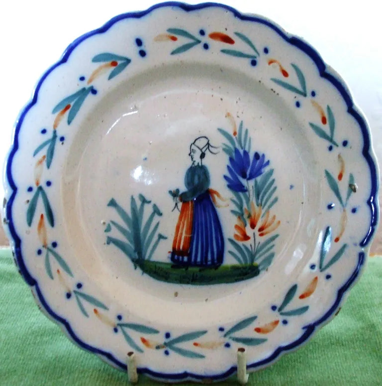Vintage Henriot Quimper French Faience Plate