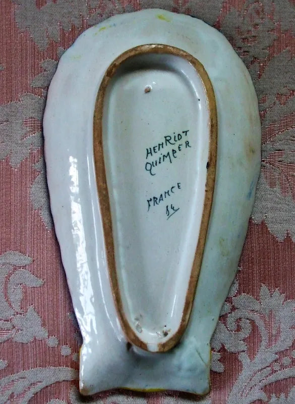 Vintage Henriot Quimper French Faience Spoon Tray