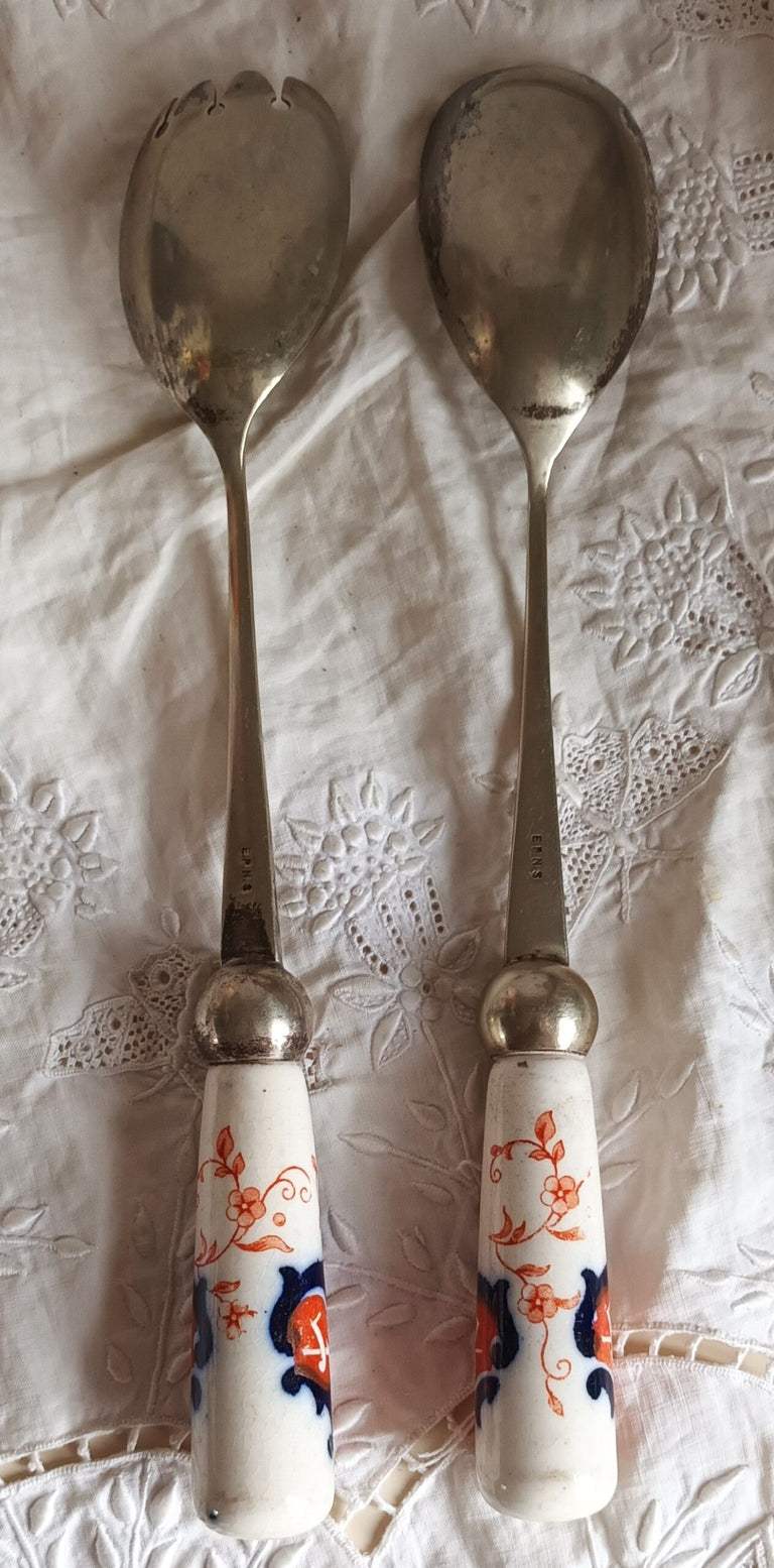 Pair of Antique Victorian Gaudy Welsh 