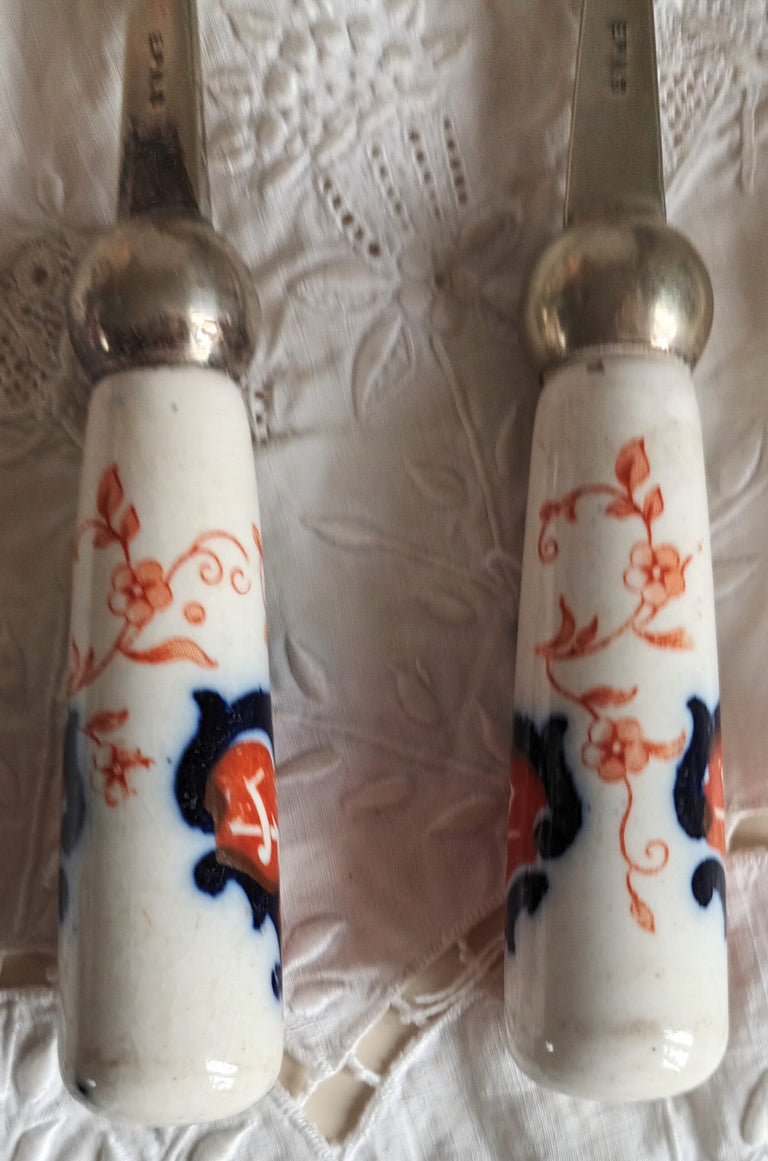 Pair of Antique Victorian Gaudy Welsh 