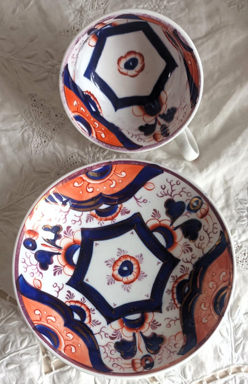 Hexagon Tea Cup and Saucer 1d