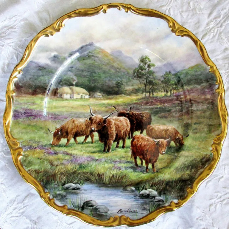 Porcelain Dished Cabinet Plate ~ 