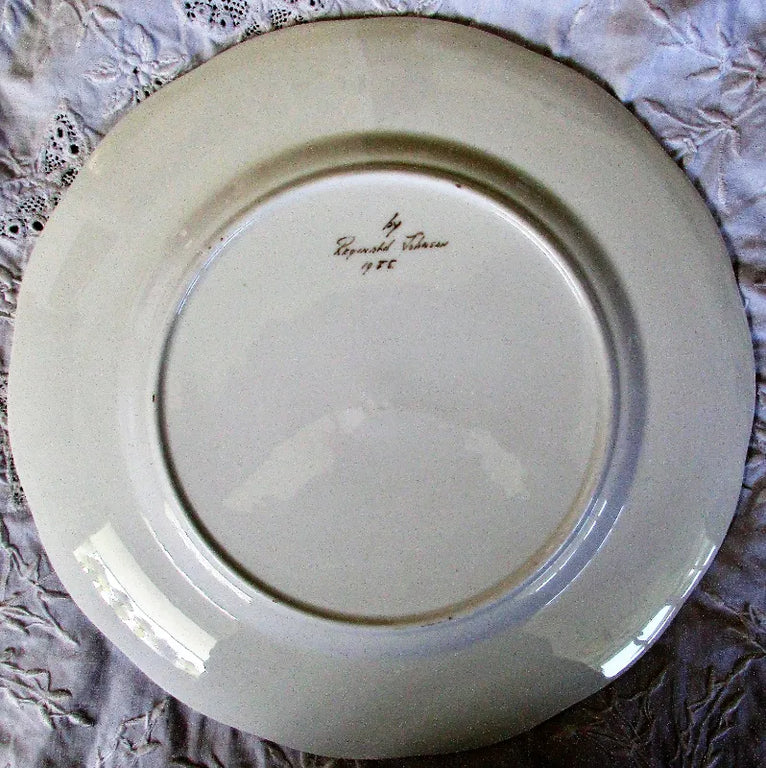 Porcelain Dished Cabinet Plate ~ 