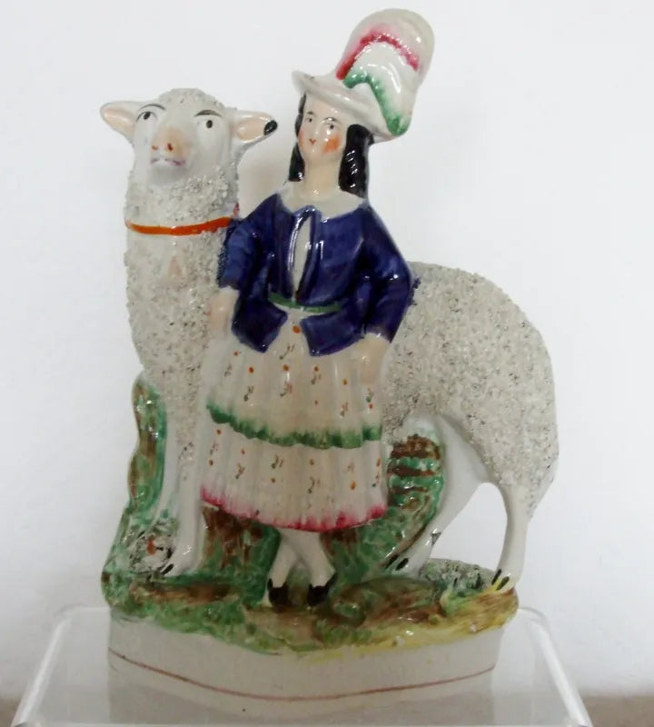Highland Girl And Sheep H2402