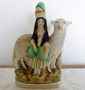 Highland Girl With Sheep H2399