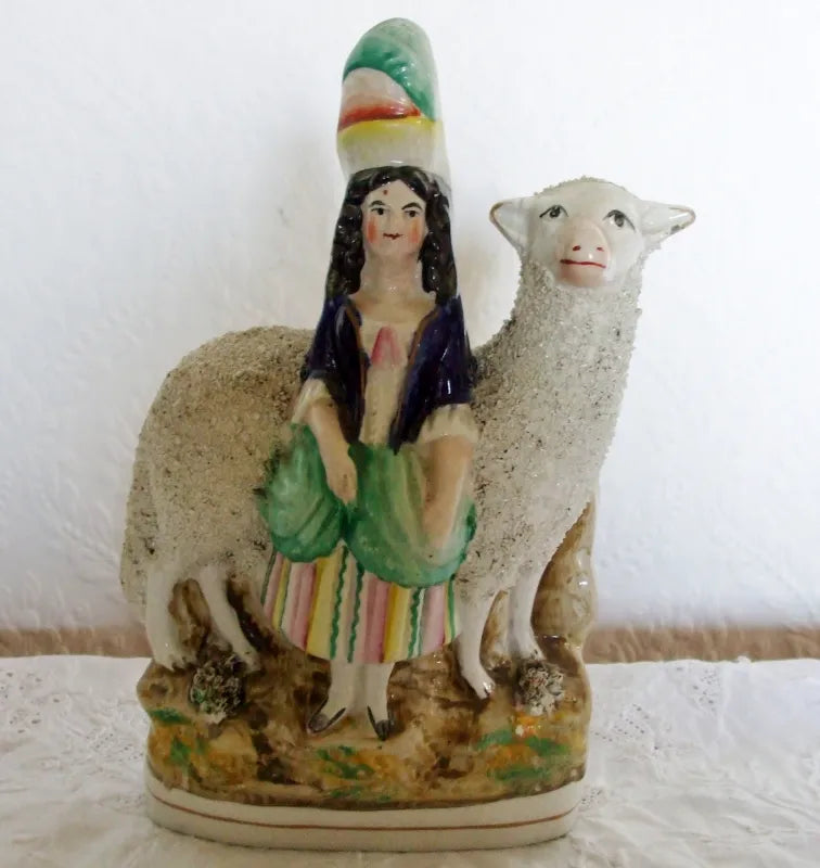 Highland Girl With Sheep H2399