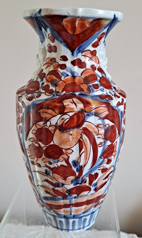 Antique Japanese Meiji Period Imari Baluster Vase