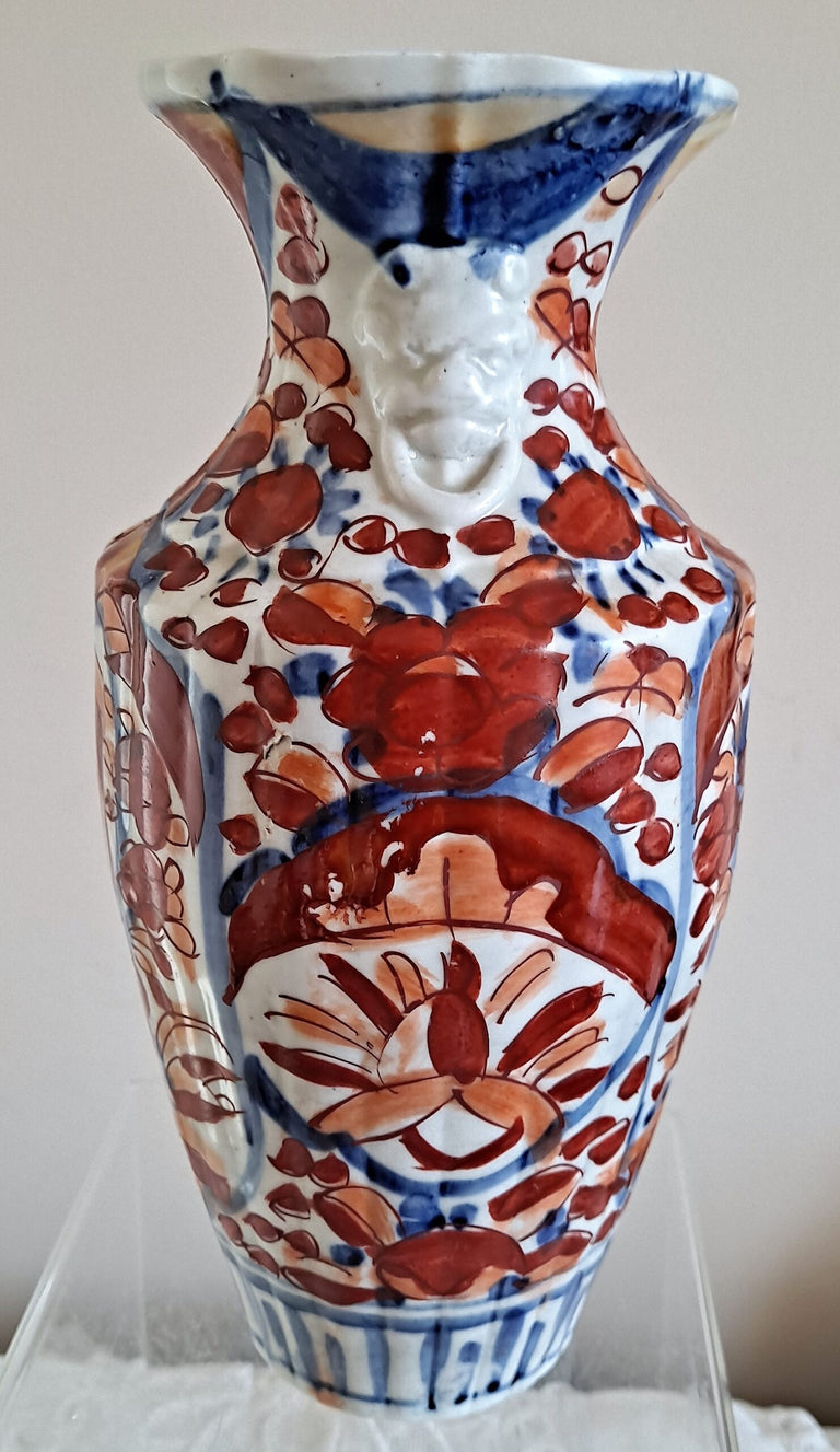 Antique Japanese Meiji Period Imari Baluster Vase