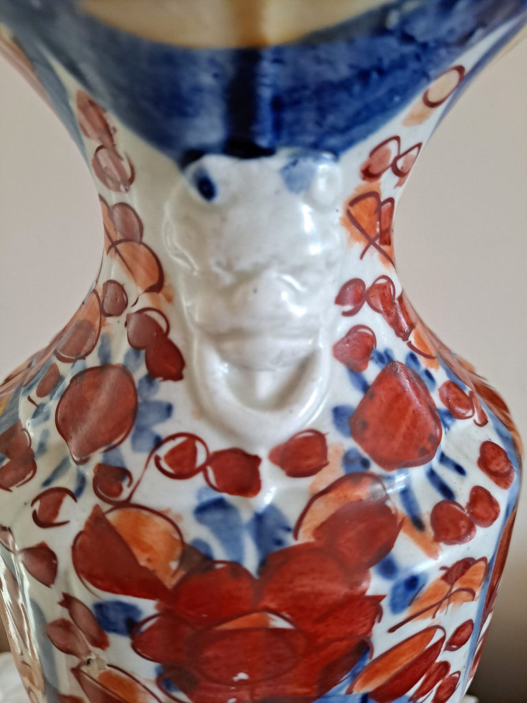 Antique Japanese Meiji Period Imari Baluster Vase