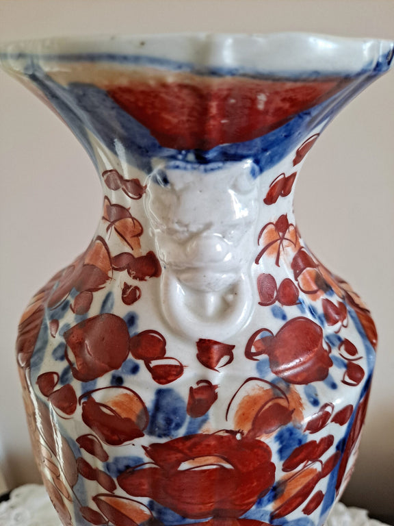 Antique Japanese Meiji Period Imari Baluster Vase