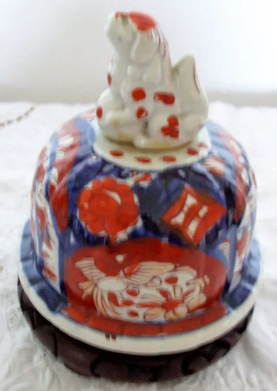 Antique Japanese Meiji Period Imari Porcelain Vase & Cover