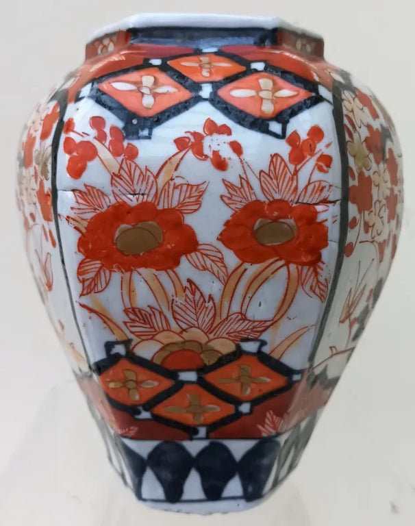 Antique Japanese Meiji Period Imari Porcelain Vase & Cover