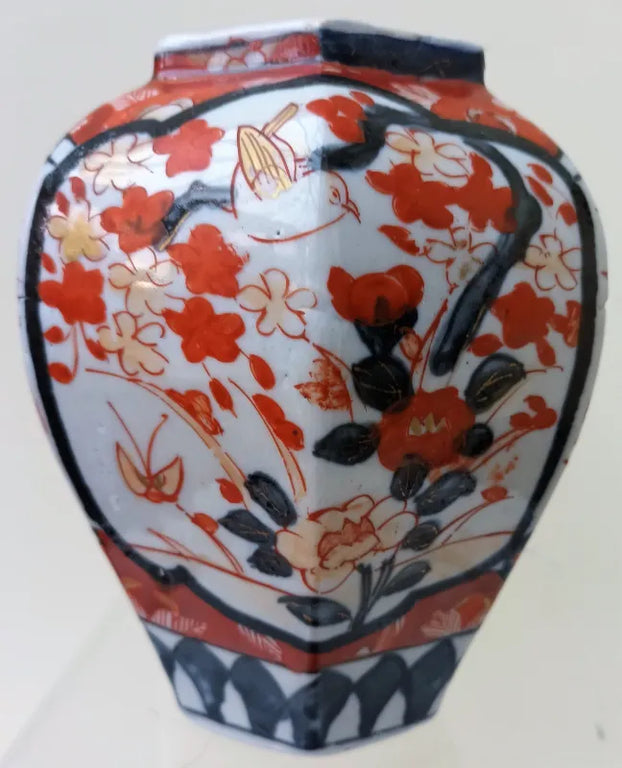 Antique Japanese Meiji Period Imari Porcelain Vase & Cover