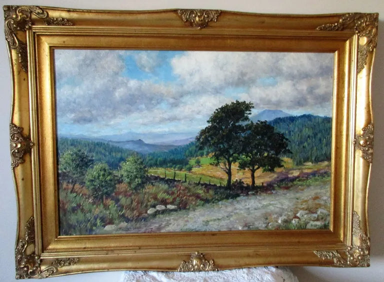 Towards the Berwyns ~ Oil on Board ~ Reg Johnson ~ Circa 1985