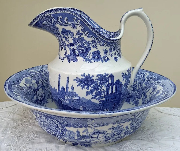 Indian Temple Ewer and Basin