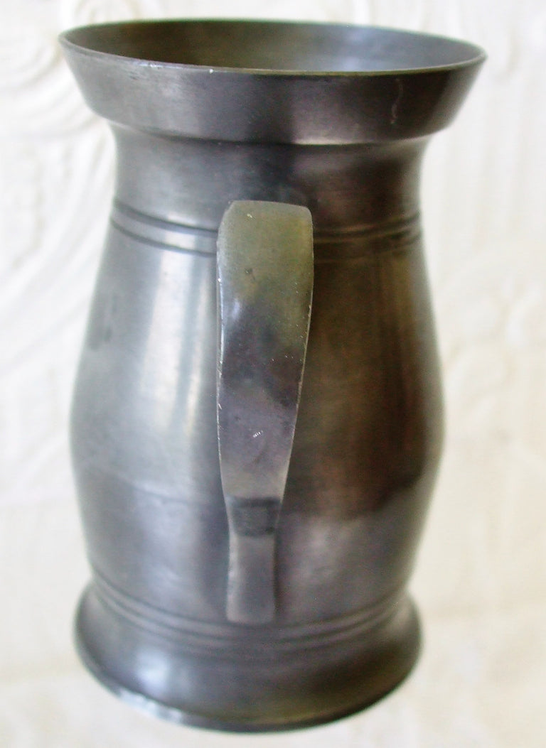 Antique Irish Georgian Pewter Gill Measure