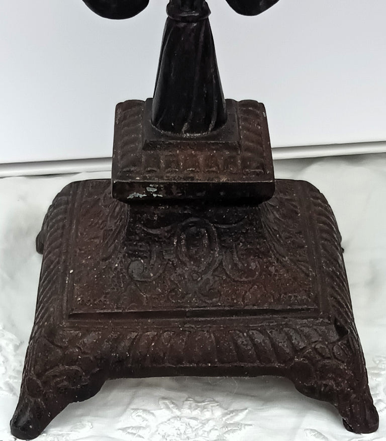 Antique Victorian Cast Iron Candelabra