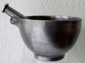 Iron Mortar And Pestle