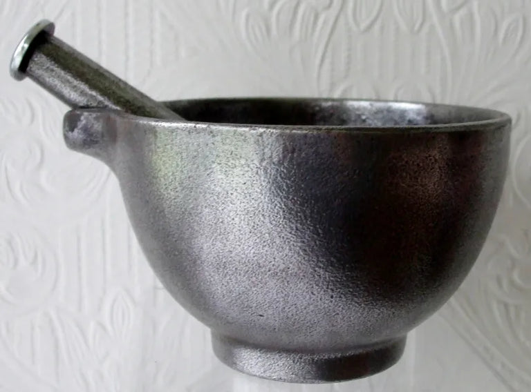 Iron Mortar And Pestle