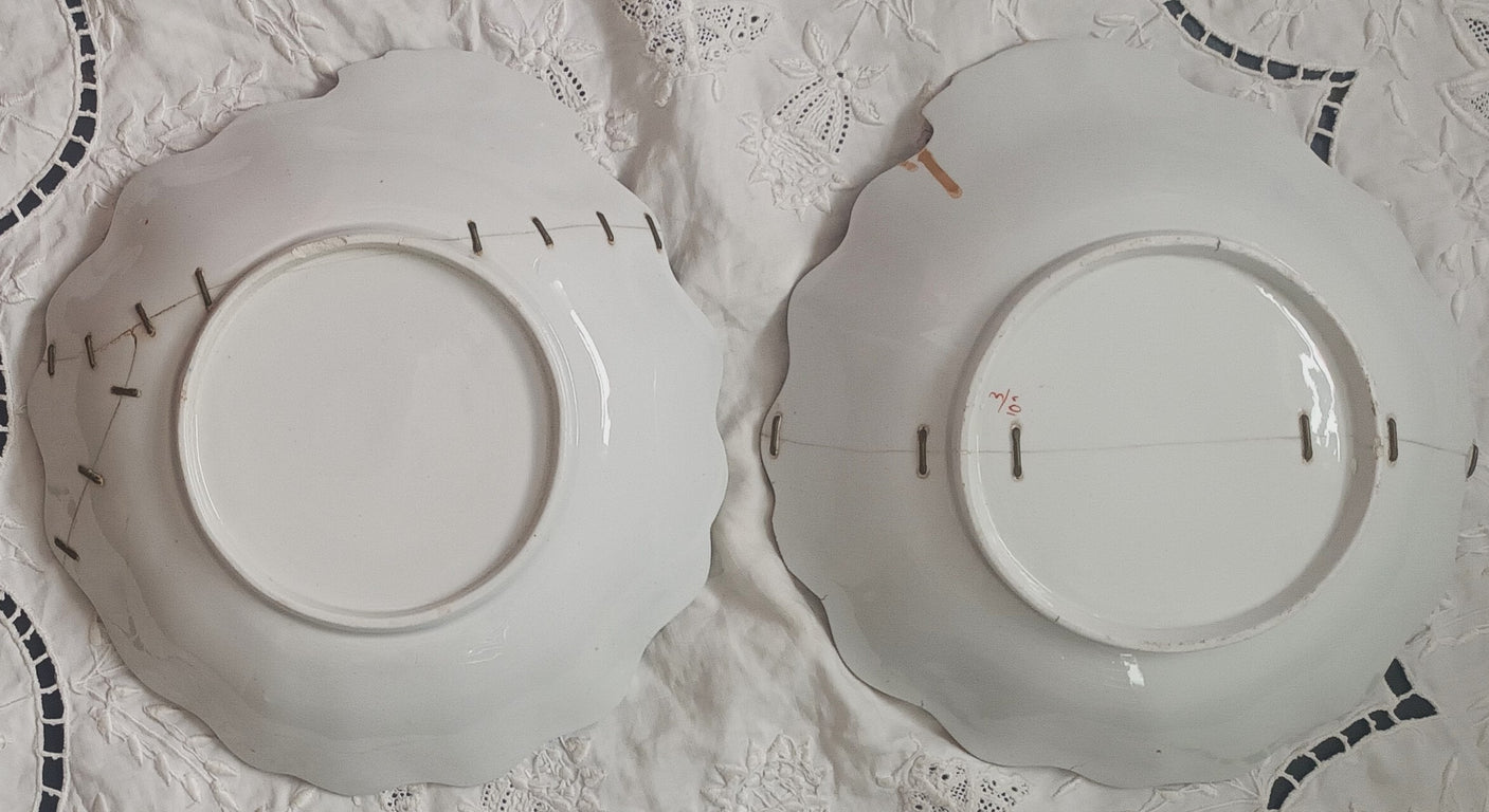 Pair of Restored { Stapled } Antique Georgian 