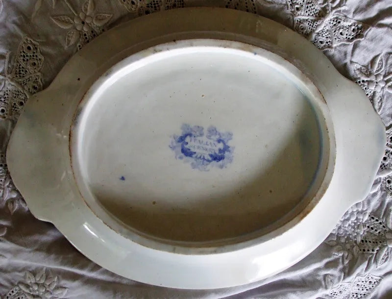 Antique Georgian Blue & White Transfer 