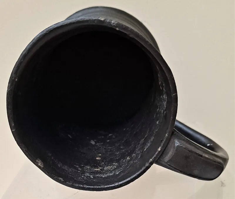 Antique English Georgian Pewter Pint Concave Mug ~ James Yates