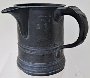 Antique English Georgian Pewter Pint Tavern Jug ~ James Yates