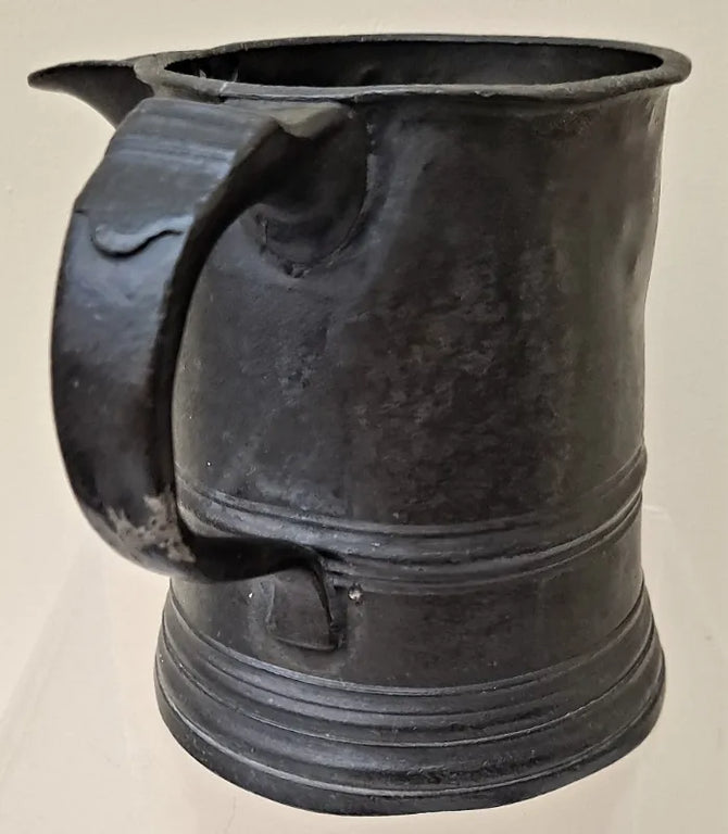 Antique English Georgian Pewter Pint Tavern Jug ~ James Yates
