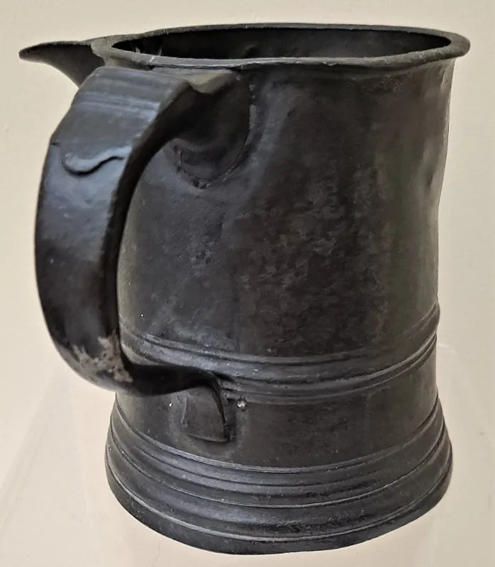 Antique English Georgian Pewter Pint Tavern Jug ~ James Yates