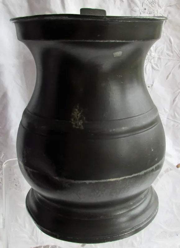Antique Georgian Pewter Pint Baluster Measure ~ James Yates