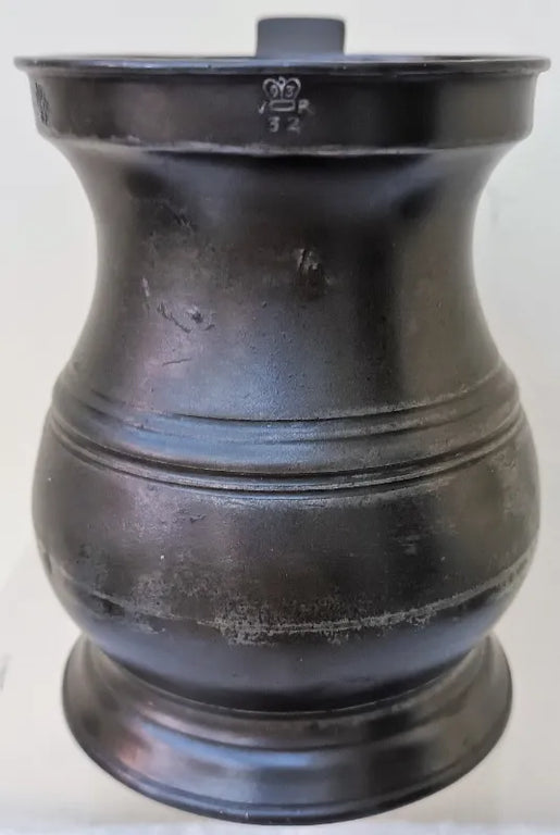 Georgian Pewter Pint Baluster Measure ~ James Yates