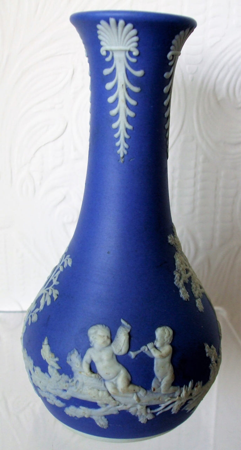 Antique Victorian Jasperware Bud Vase