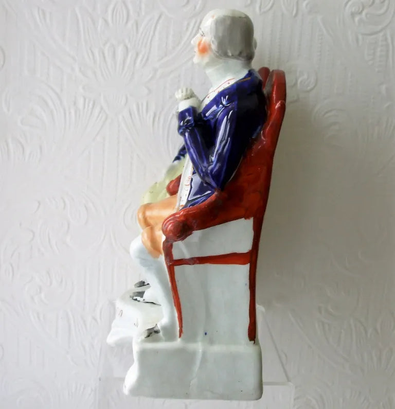 Antique Victorian Staffordshire Portrait Figure 
