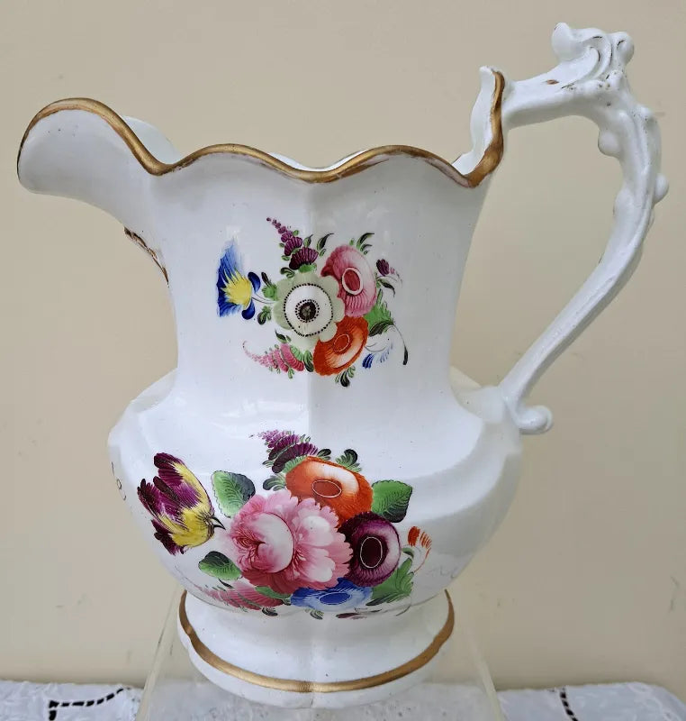 Antique English Georgian / Victorian Porcelain Commemorative Jug ~ John Baley 1837