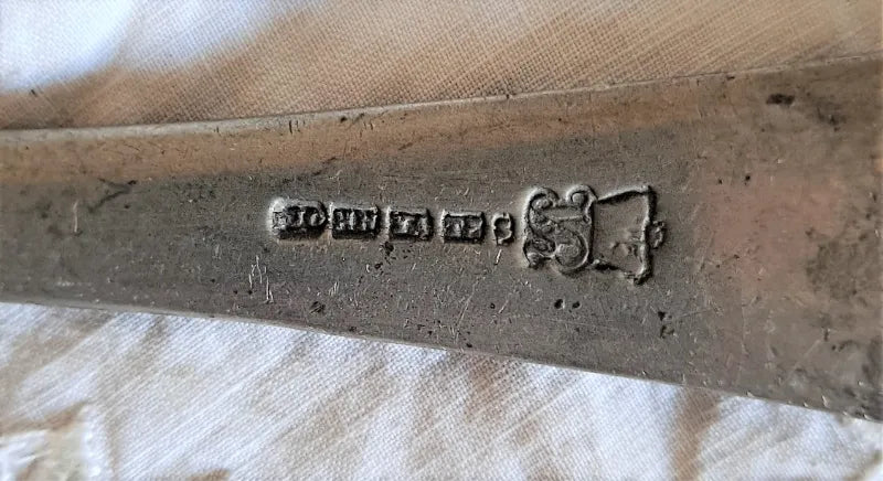 Antique English Victorian Pewter Basting Ladle ~ John Yates