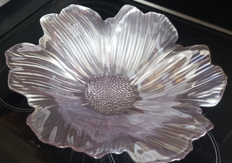 Vintage Venetian Lavender Glass Dish