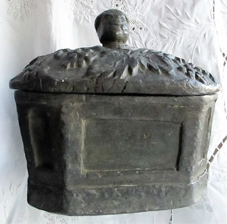 Antique Georgian Lead Tobacco Box