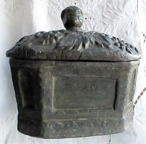 Antique Georgian Lead Tobacco Box