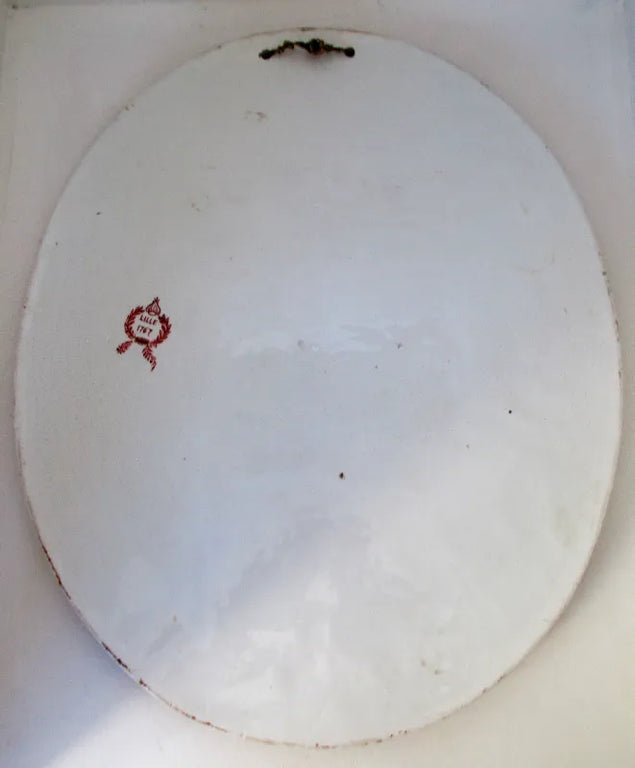 Antique Lille French Faience Plaque ~ 