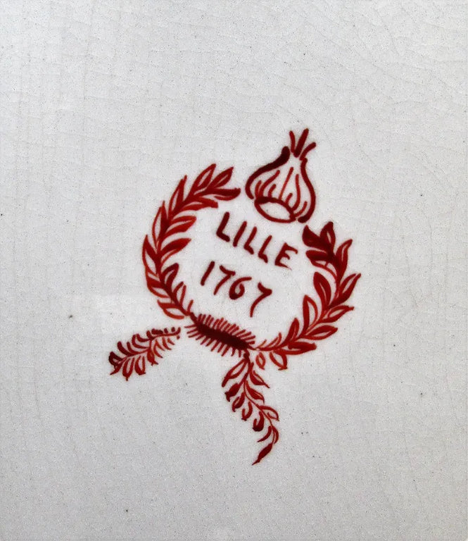 Antique Lille French Faience Plaque ~ 