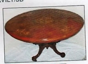 Antique English Victorian Inlaid Walnut Loo Table